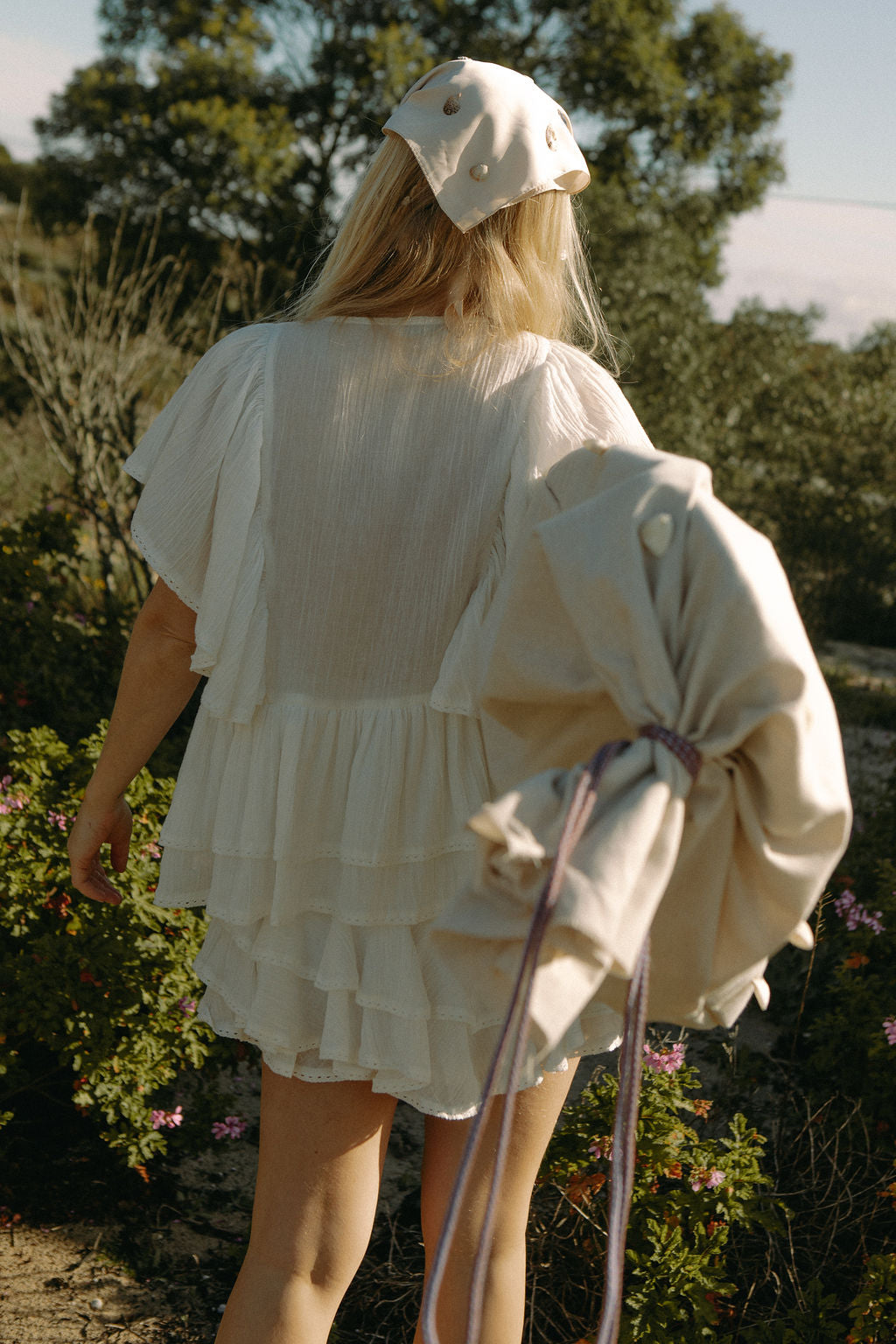 Frill Bow Top - Offwhite