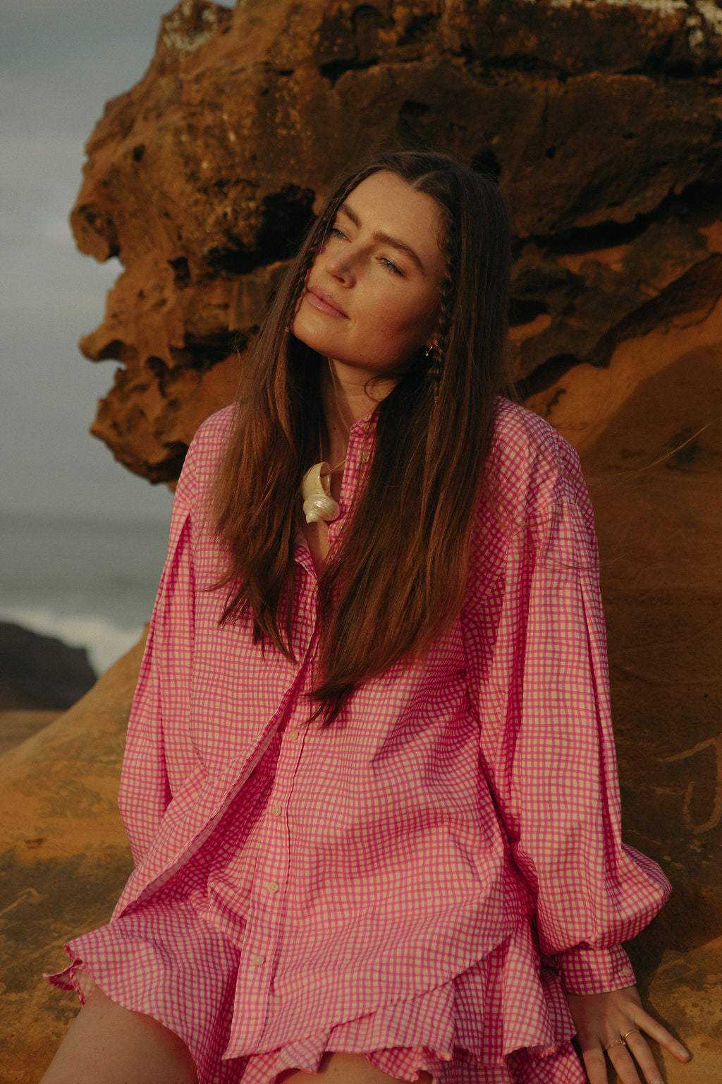 Summer Lounge Set - Hot Pink Check