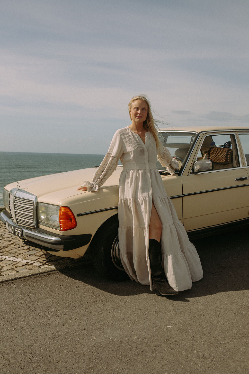 Coco Long Dress - Pearl