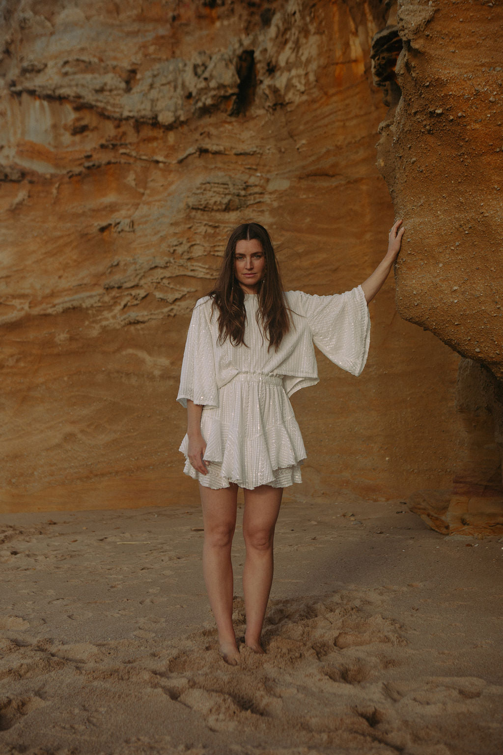 Sequin Skirt Shorts - Offwhite