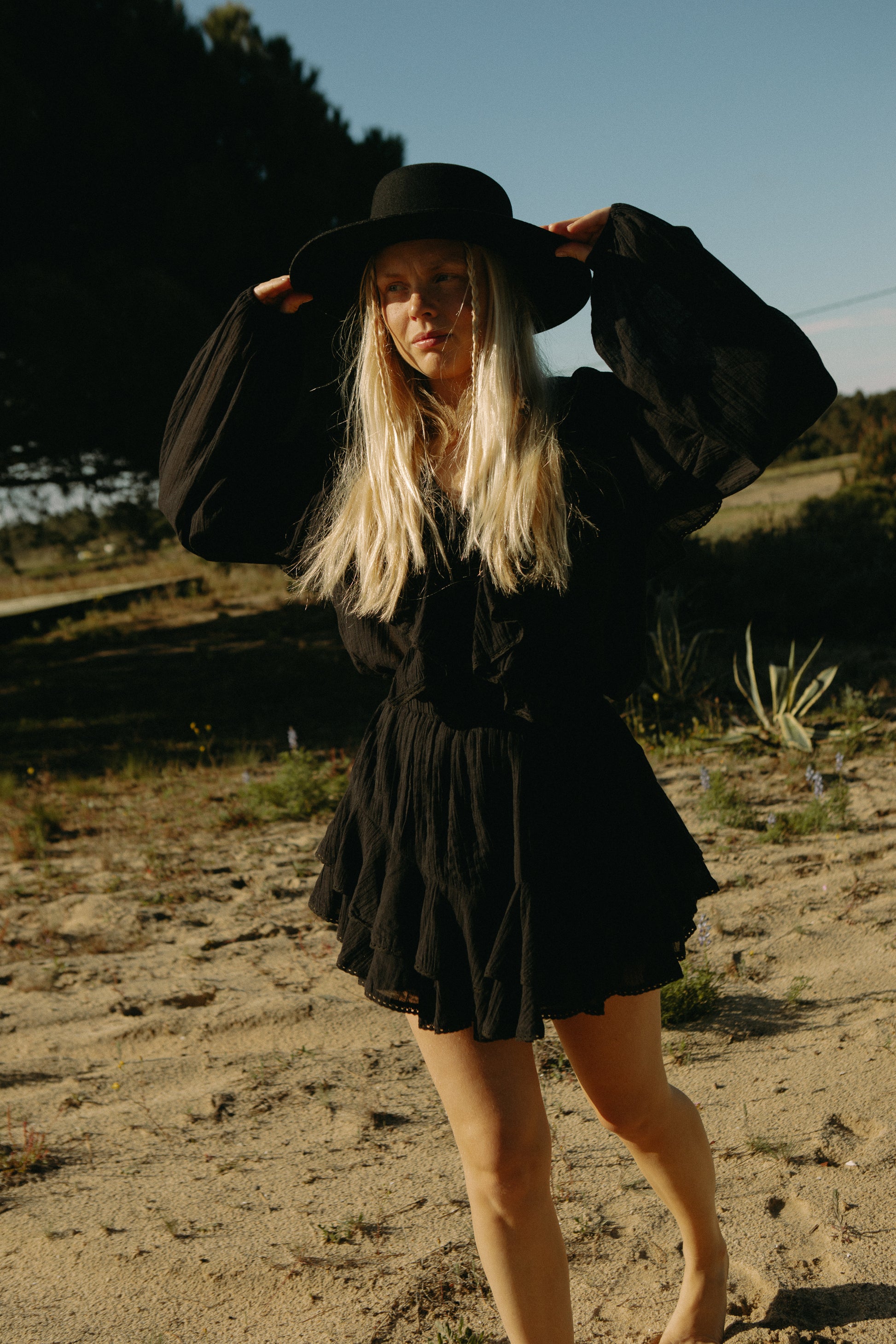 Frill Skirt Shorts - Black