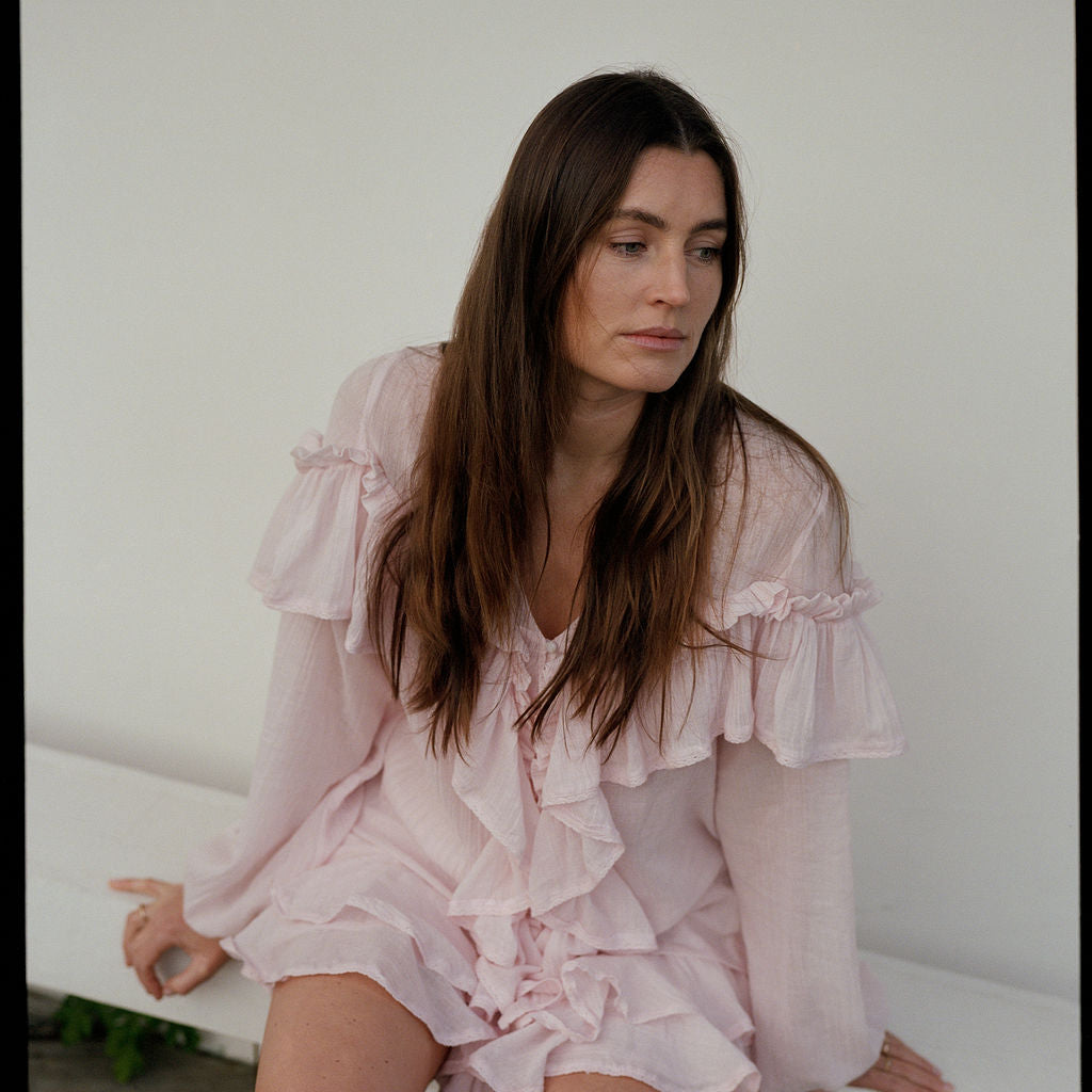 Frill Blouse - Light Pink
