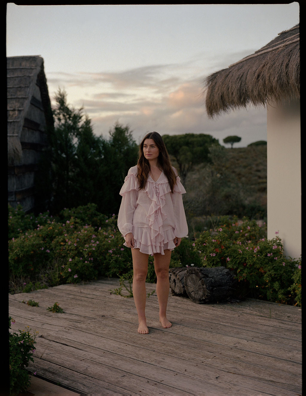 Frill Blouse - Light Pink