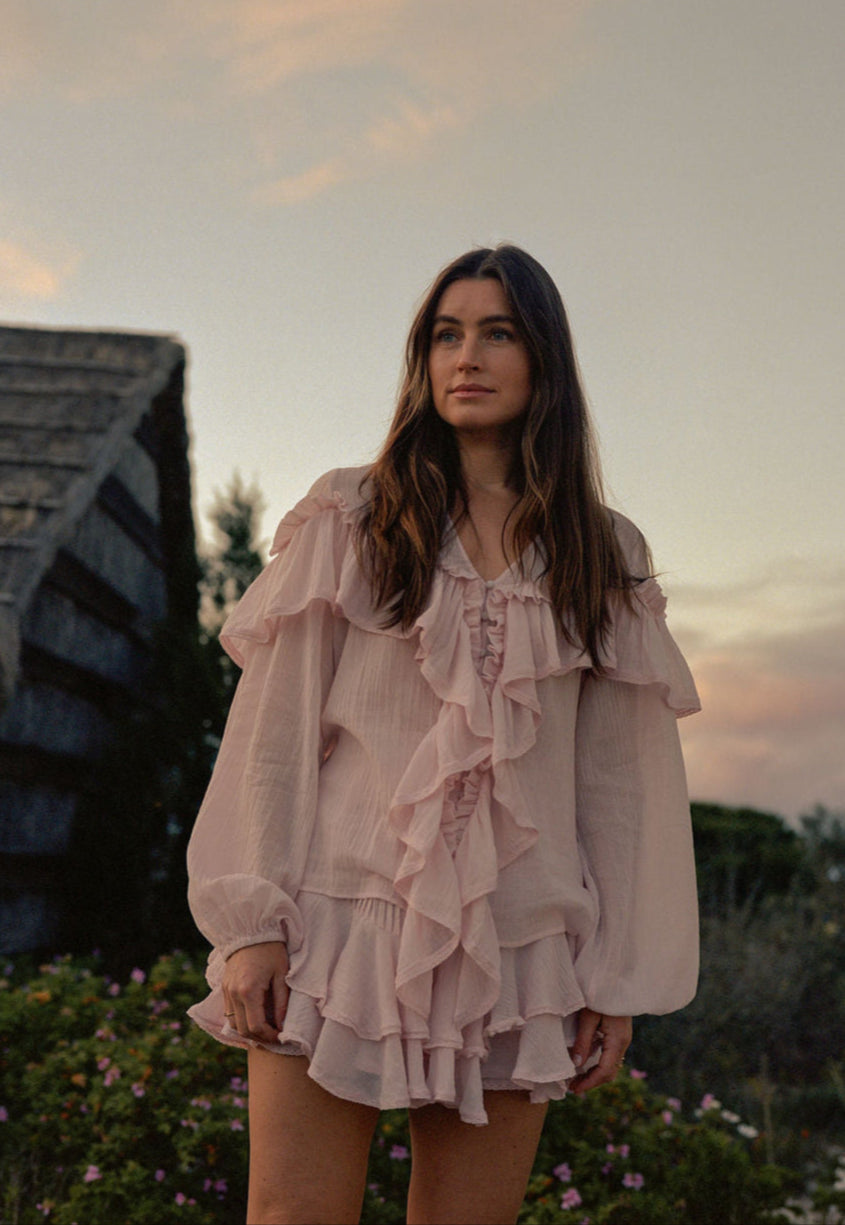 Frill Blouse - Light Pink