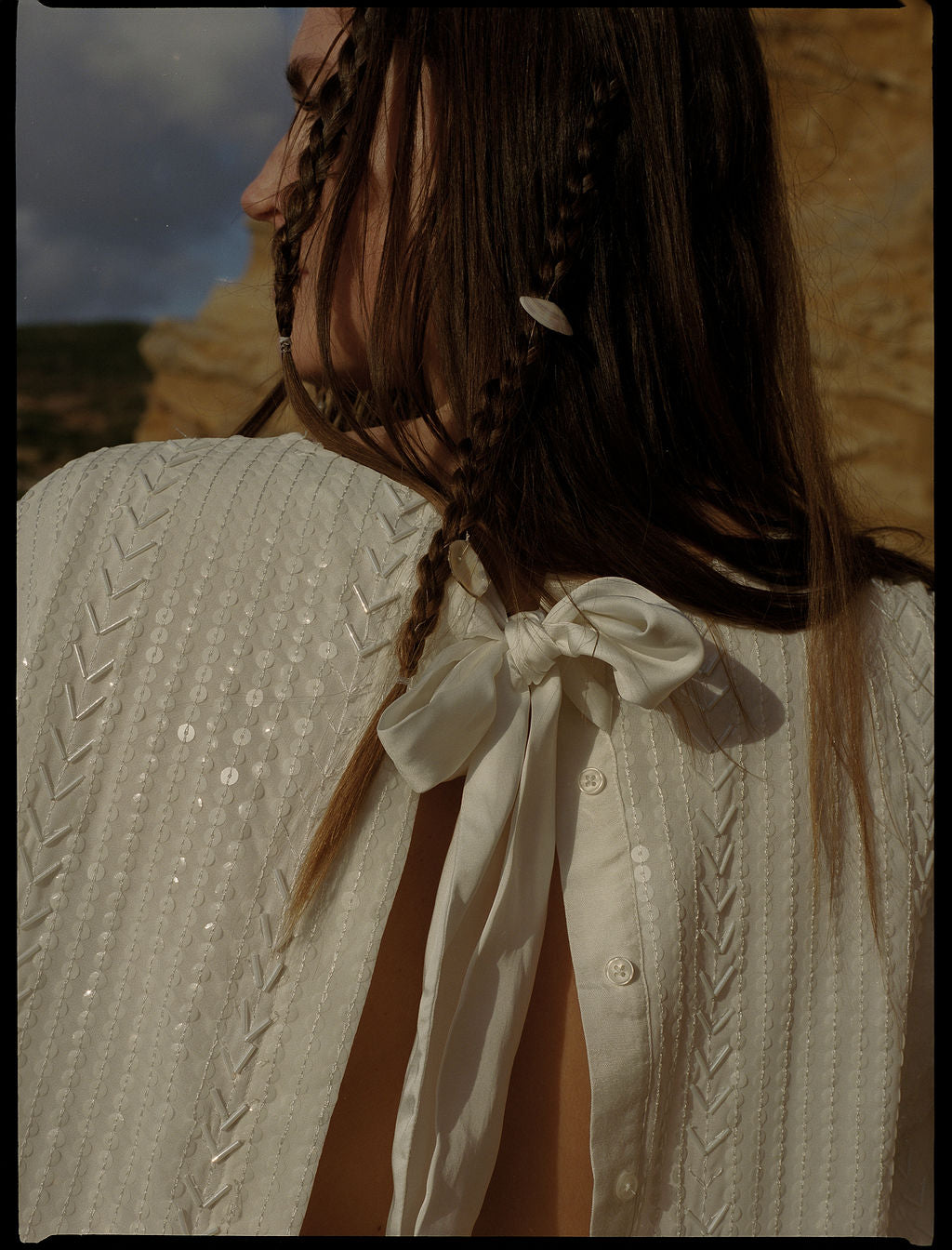 Sequin Jacket Top - Offwhite
