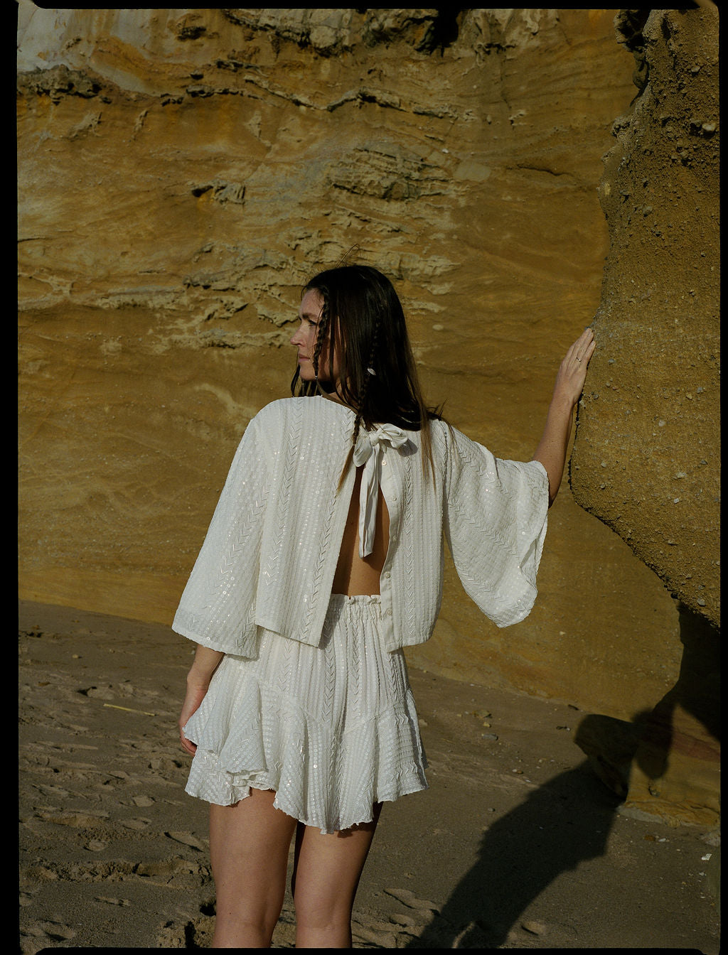 Sequin Jacket Top - Offwhite