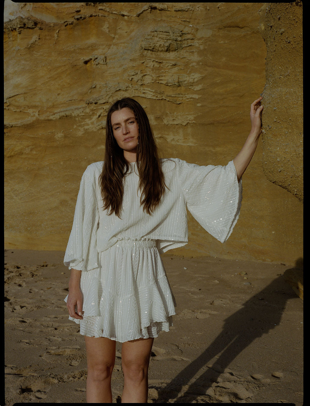 Sequin Jacket Top - Offwhite