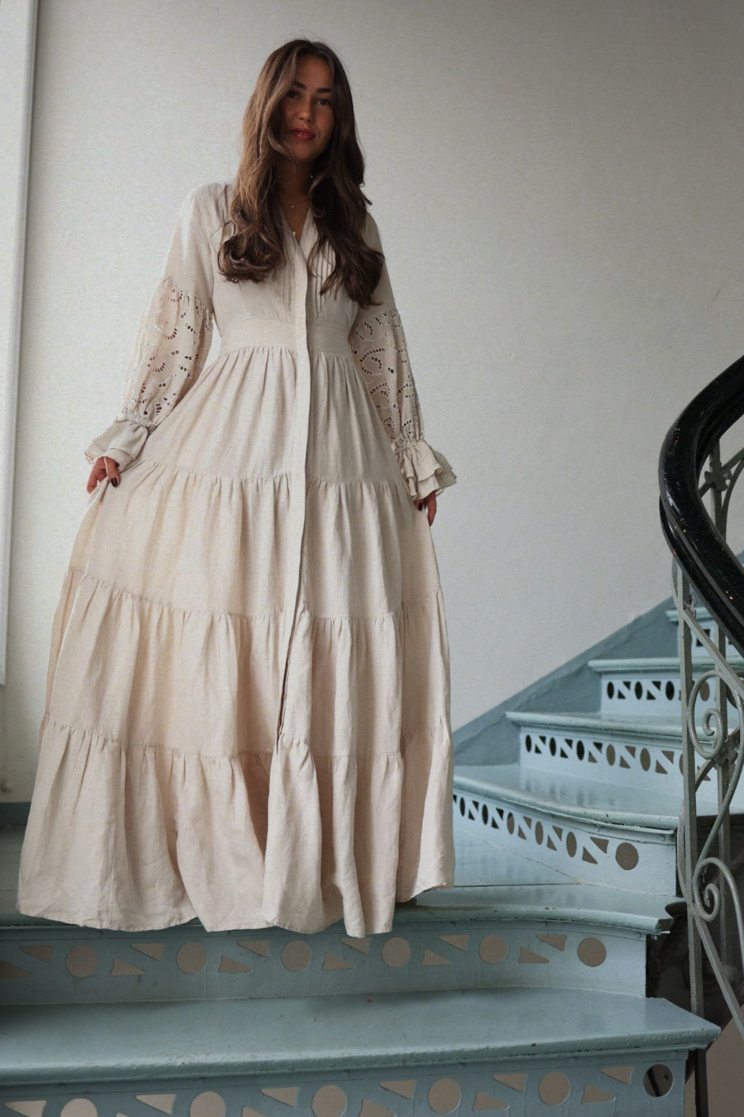 Coco Long Dress - Pearl