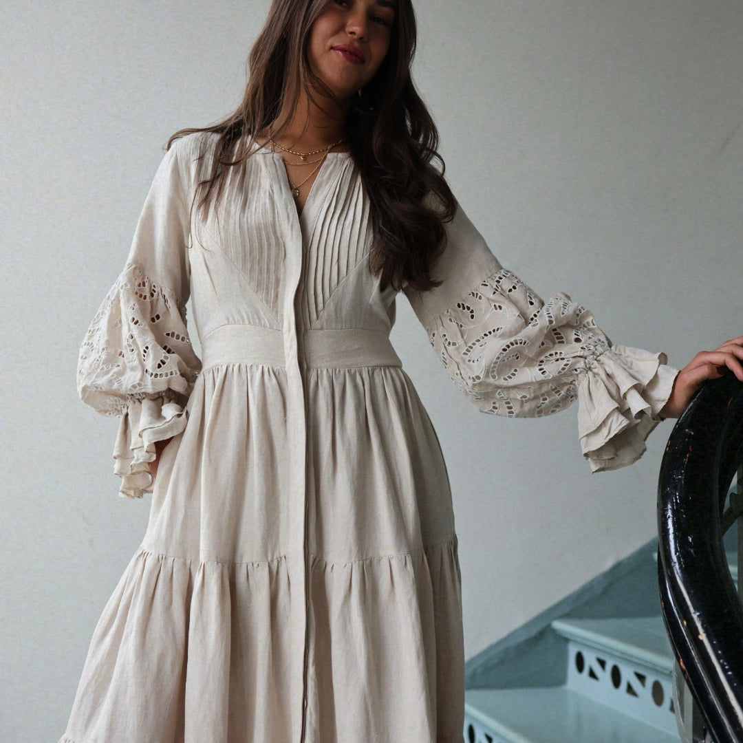 Coco Long Dress - Pearl