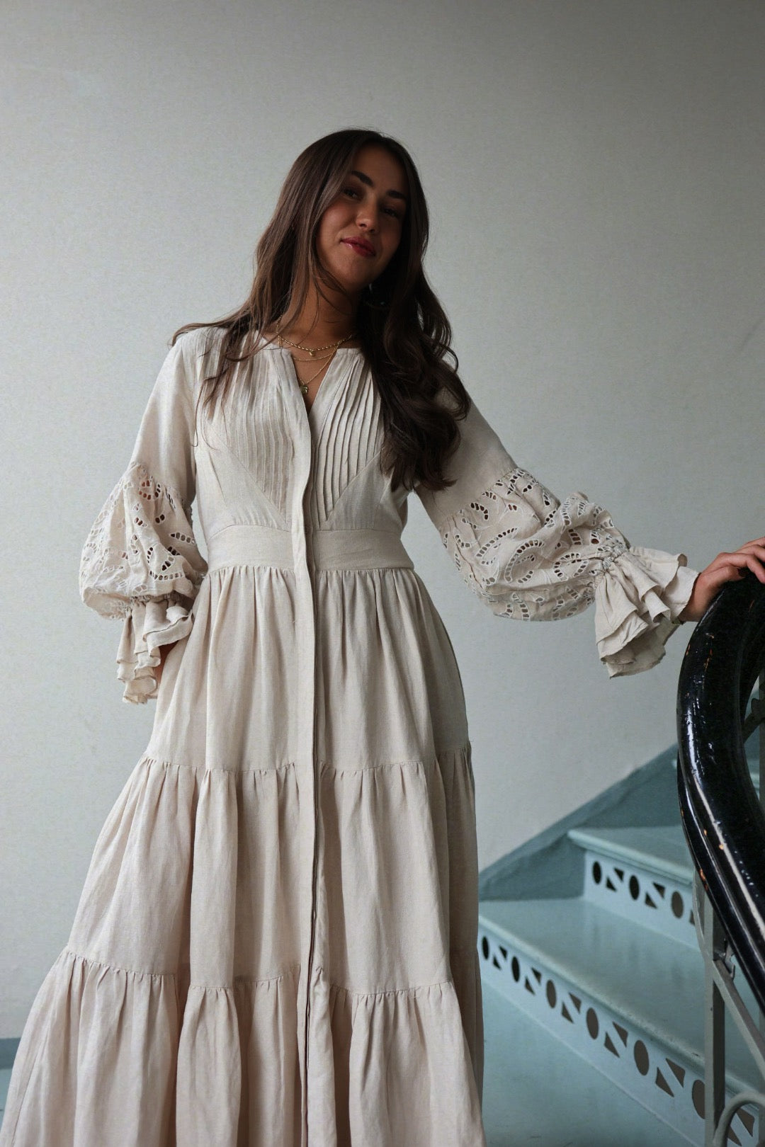 Coco Long Dress - Pearl