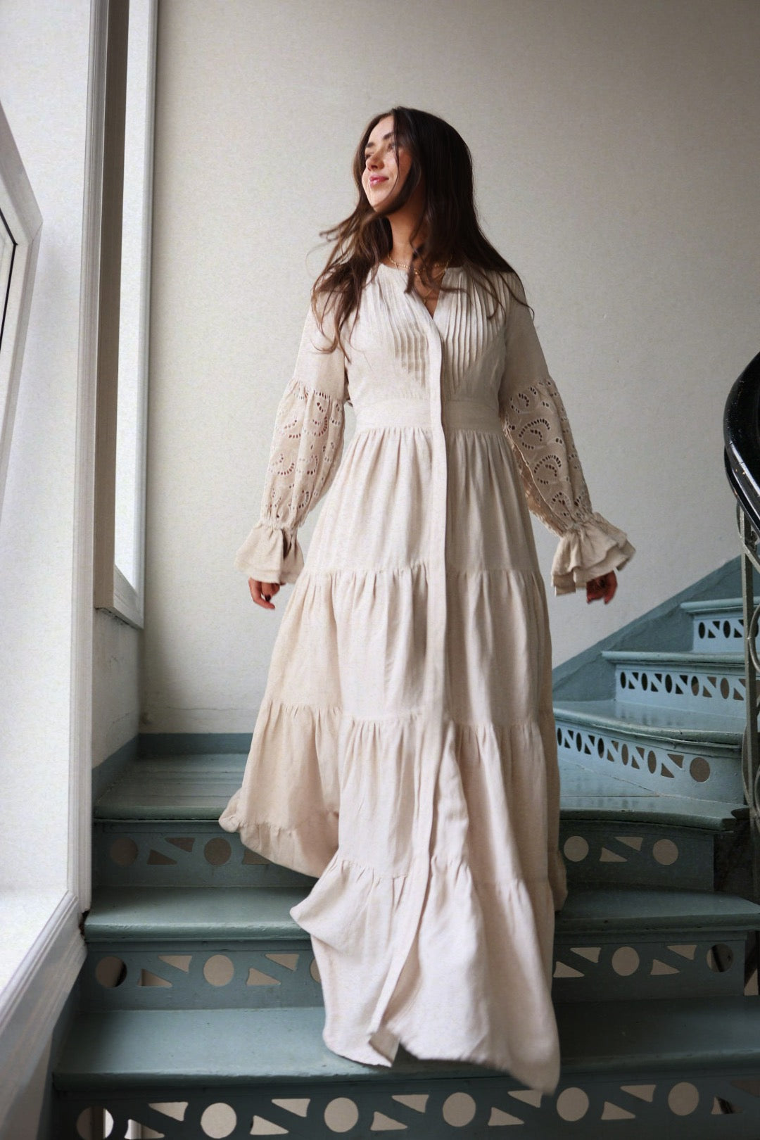 Coco Long Dress - Pearl