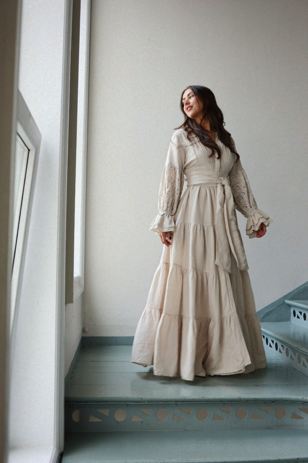 Coco Long Dress - Pearl