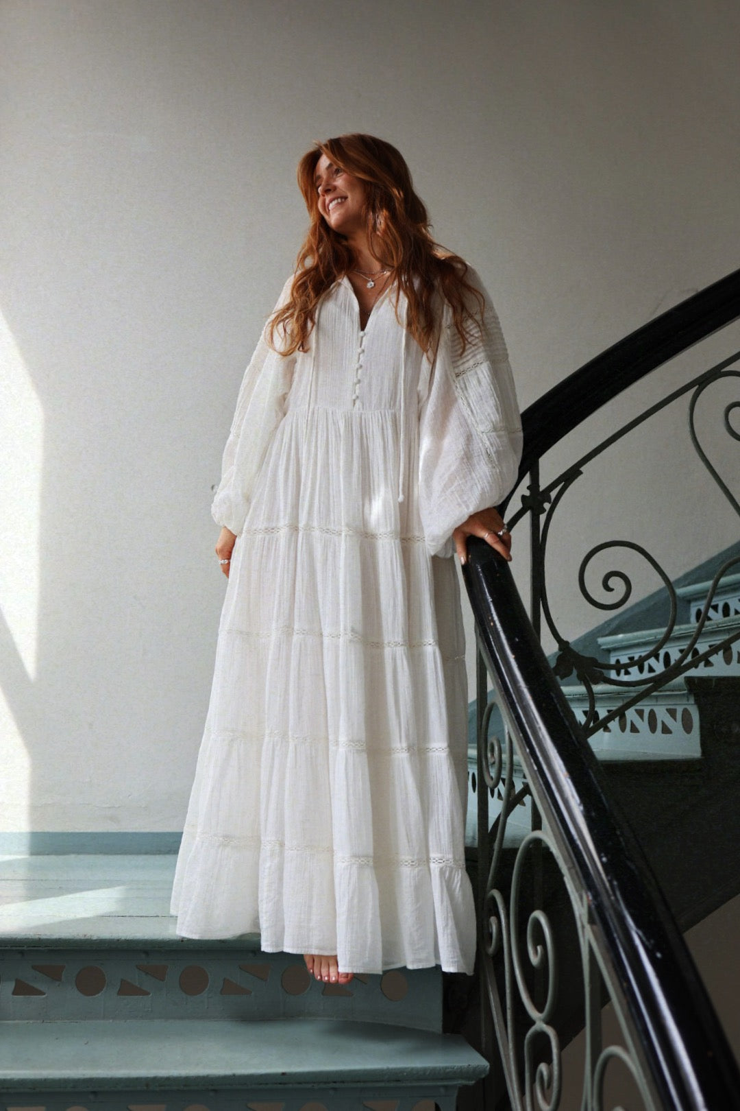 Long Ranch dress - Offwhite