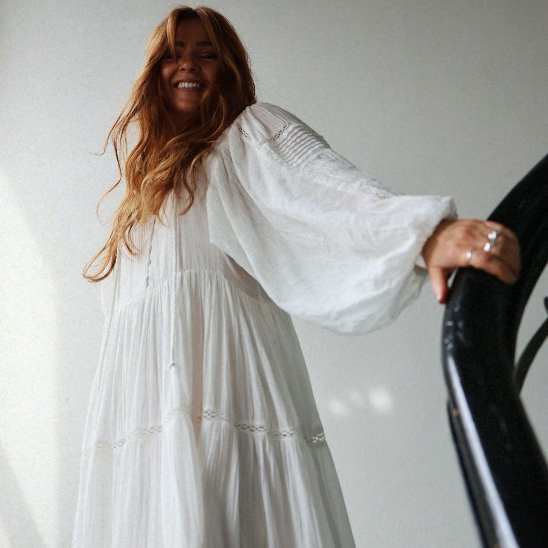 Long Ranch dress - Offwhite