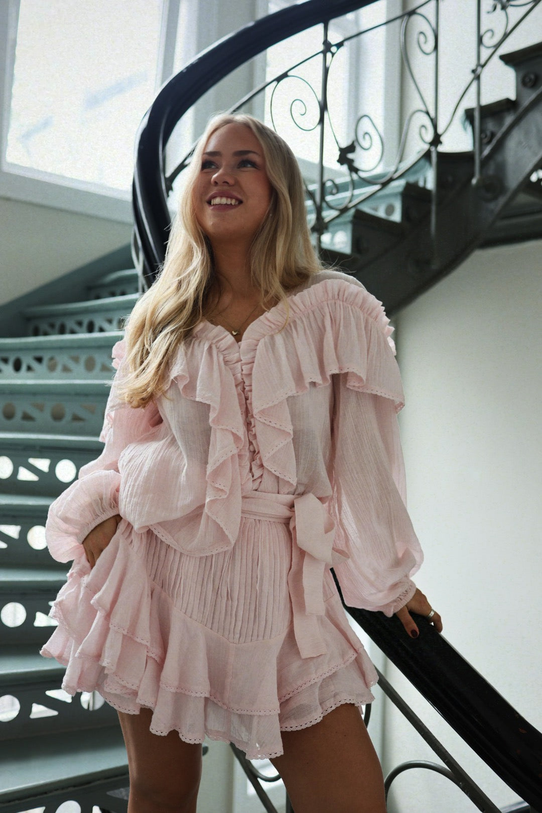 Frill Skirt Shorts - Light Pink