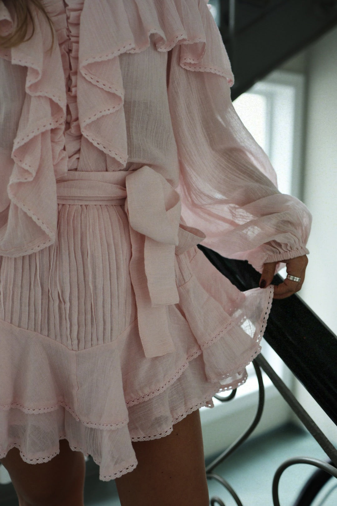 Frill Skirt Shorts - Light Pink