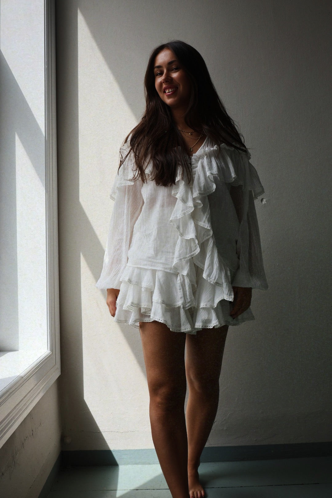 Frill blouse - Offwhite