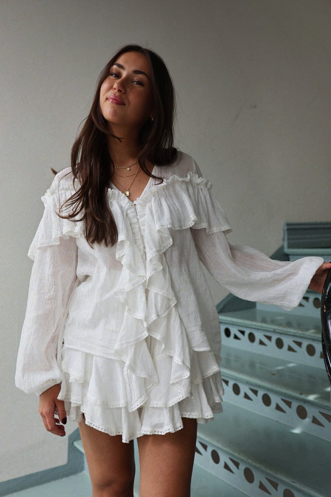 Frill blouse - Offwhite
