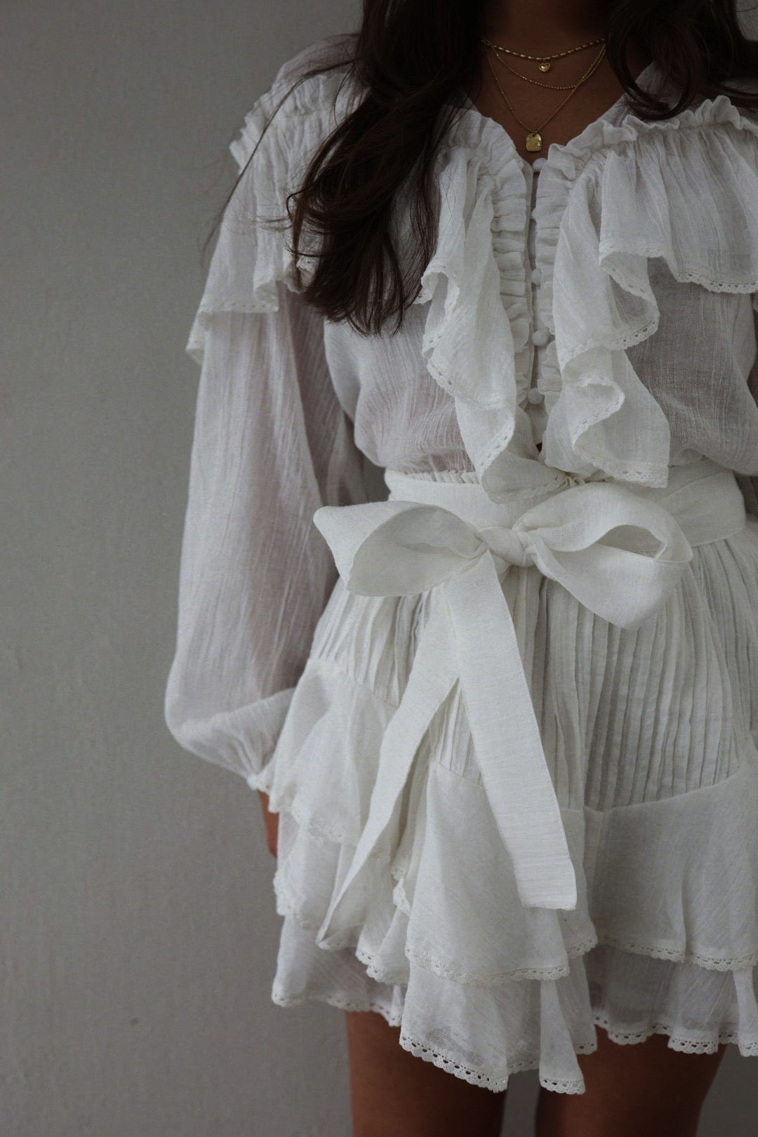 Frill skirt shorts - Offwhite