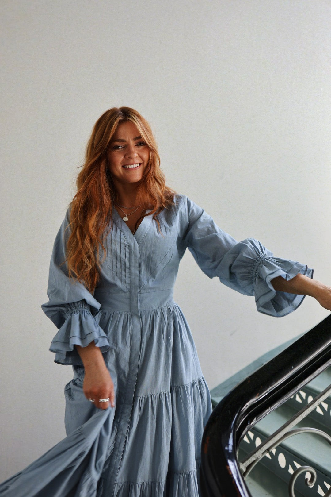 Coco Cotton Dress - Breezy Blue