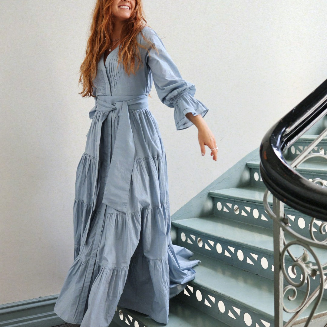 Coco Cotton Dress - Breezy Blue