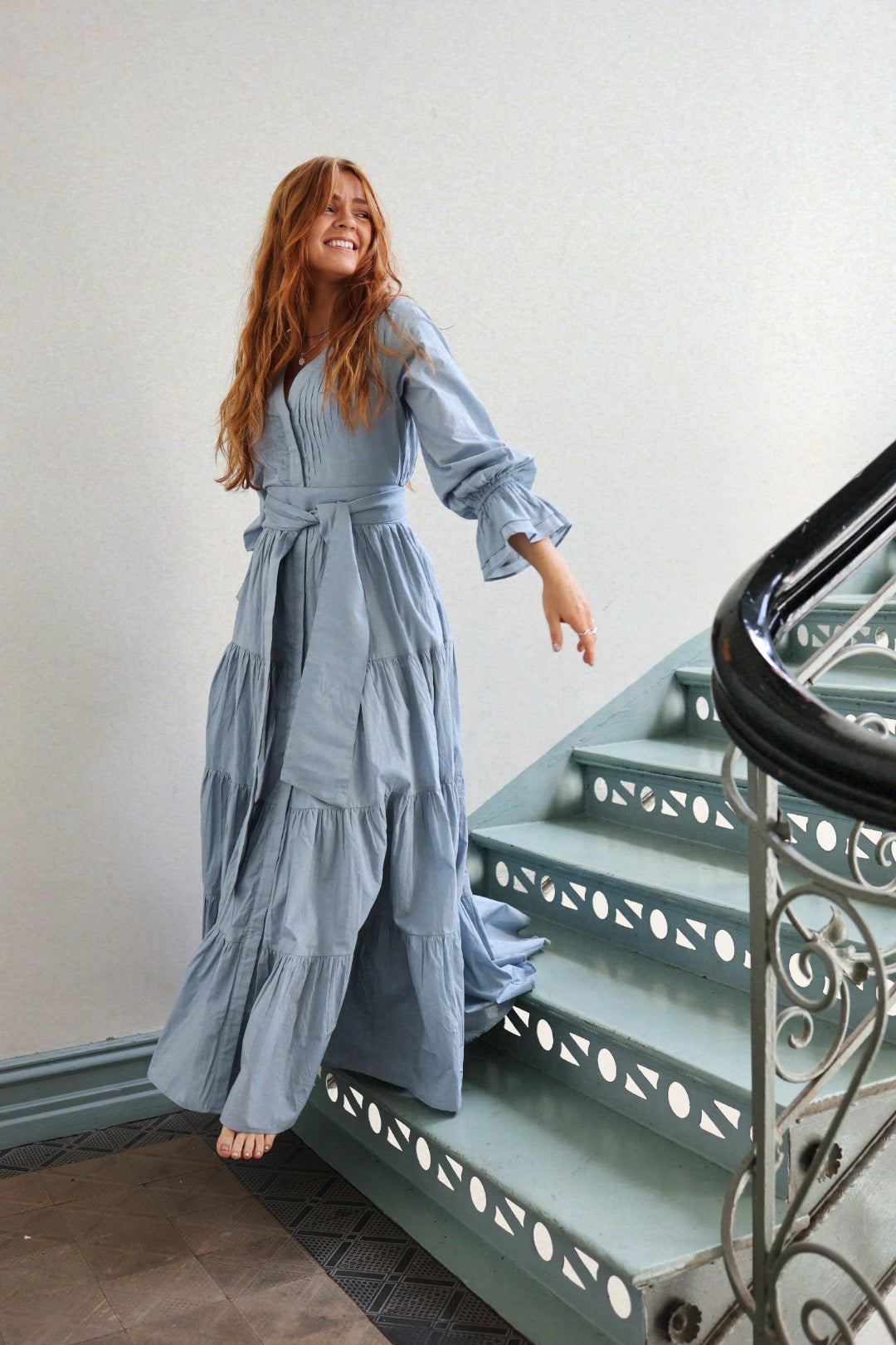 Coco Cotton Dress - Breezy Blue