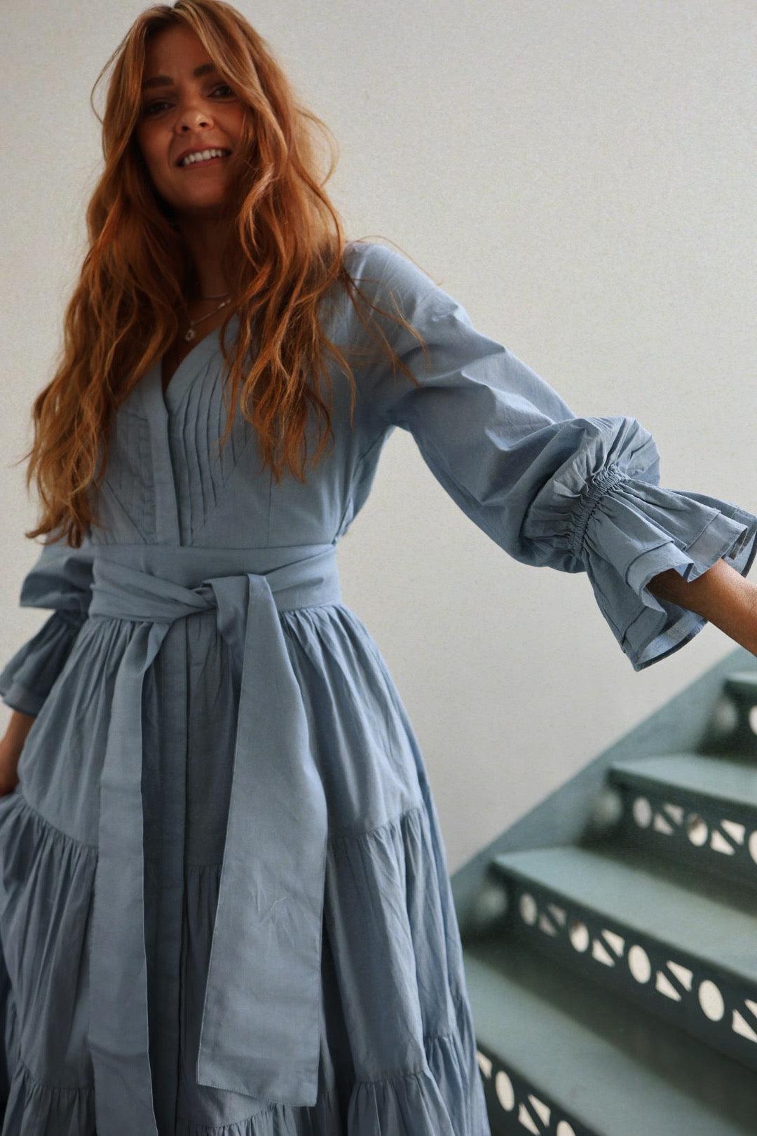 Coco Cotton Dress - Breezy Blue