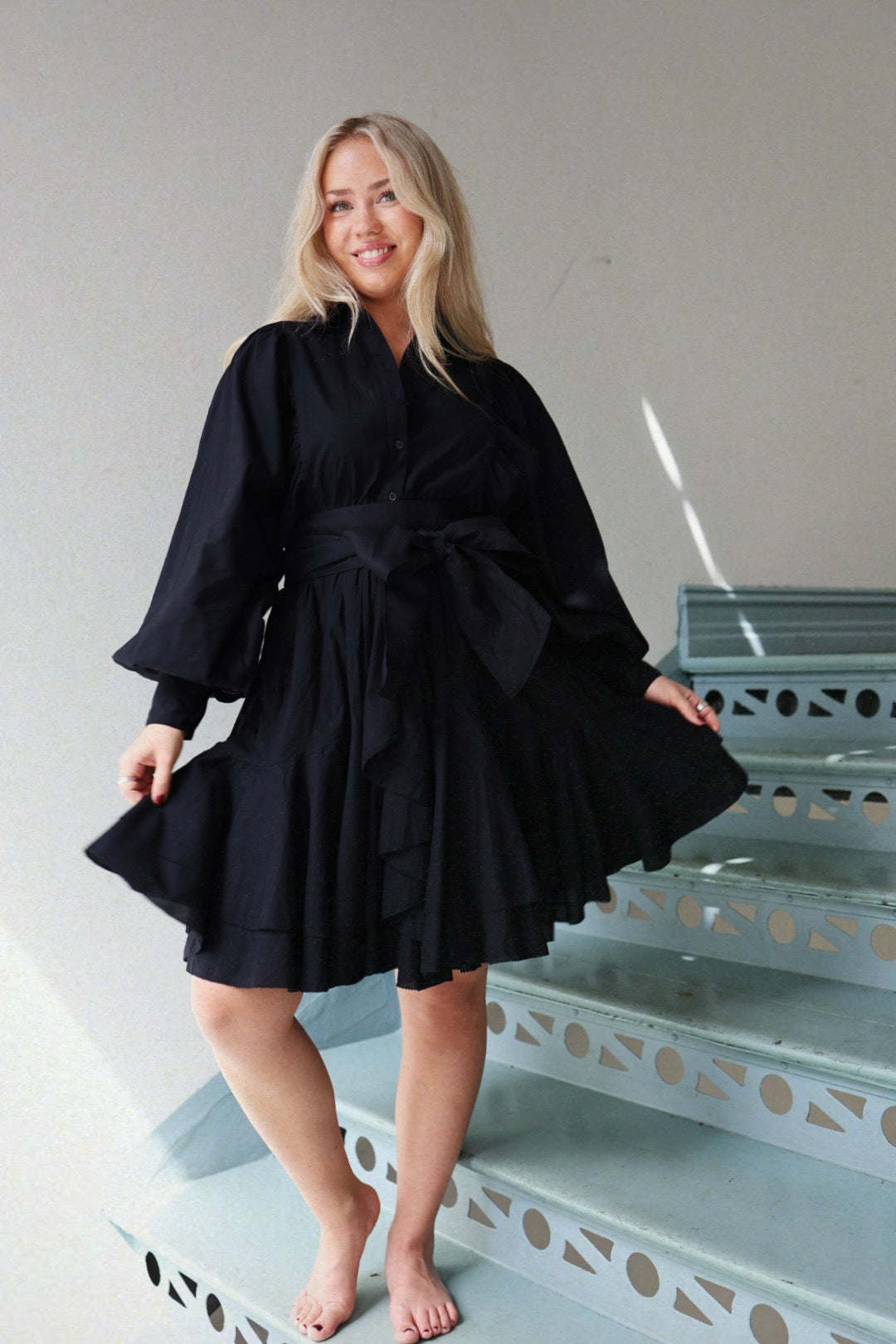 Cotton Ranch Dress - Black