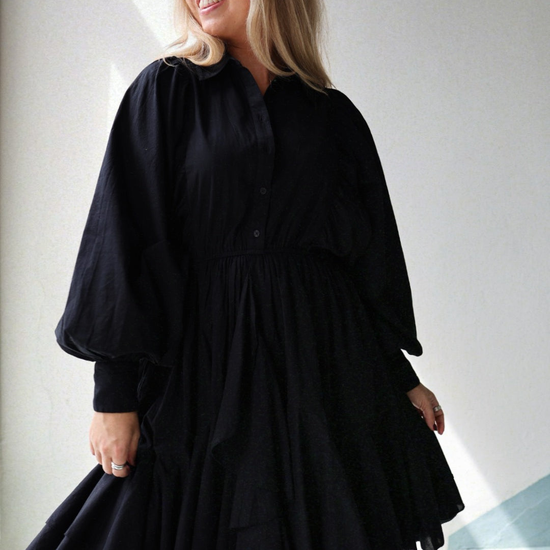 Cotton Ranch Dress - Black