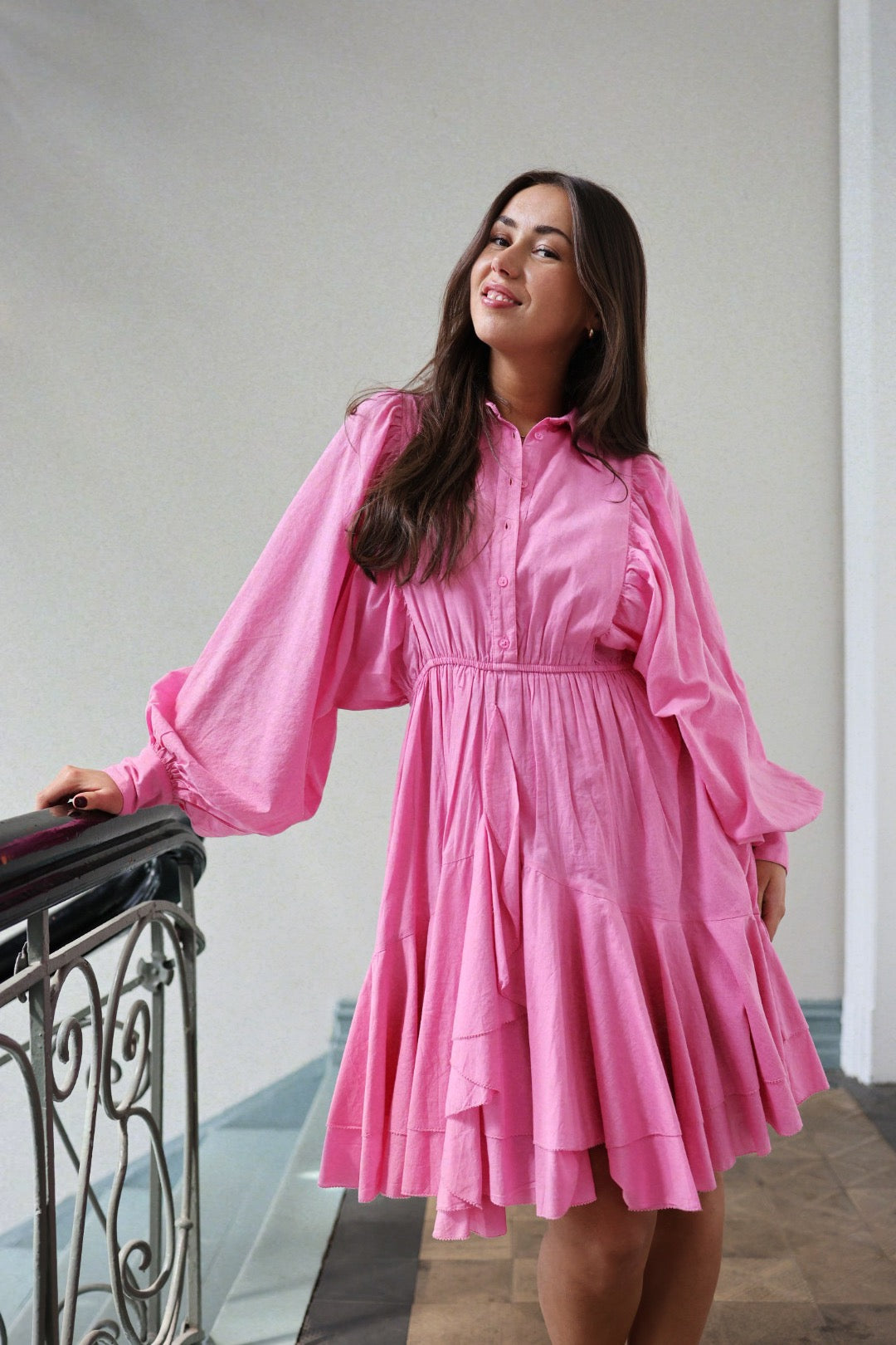 Cotton Ranch Dress - Pink