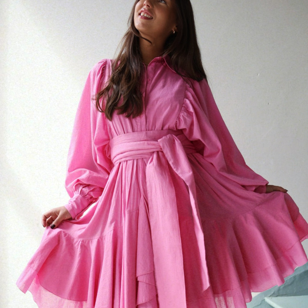 Cotton Ranch Dress - Pink