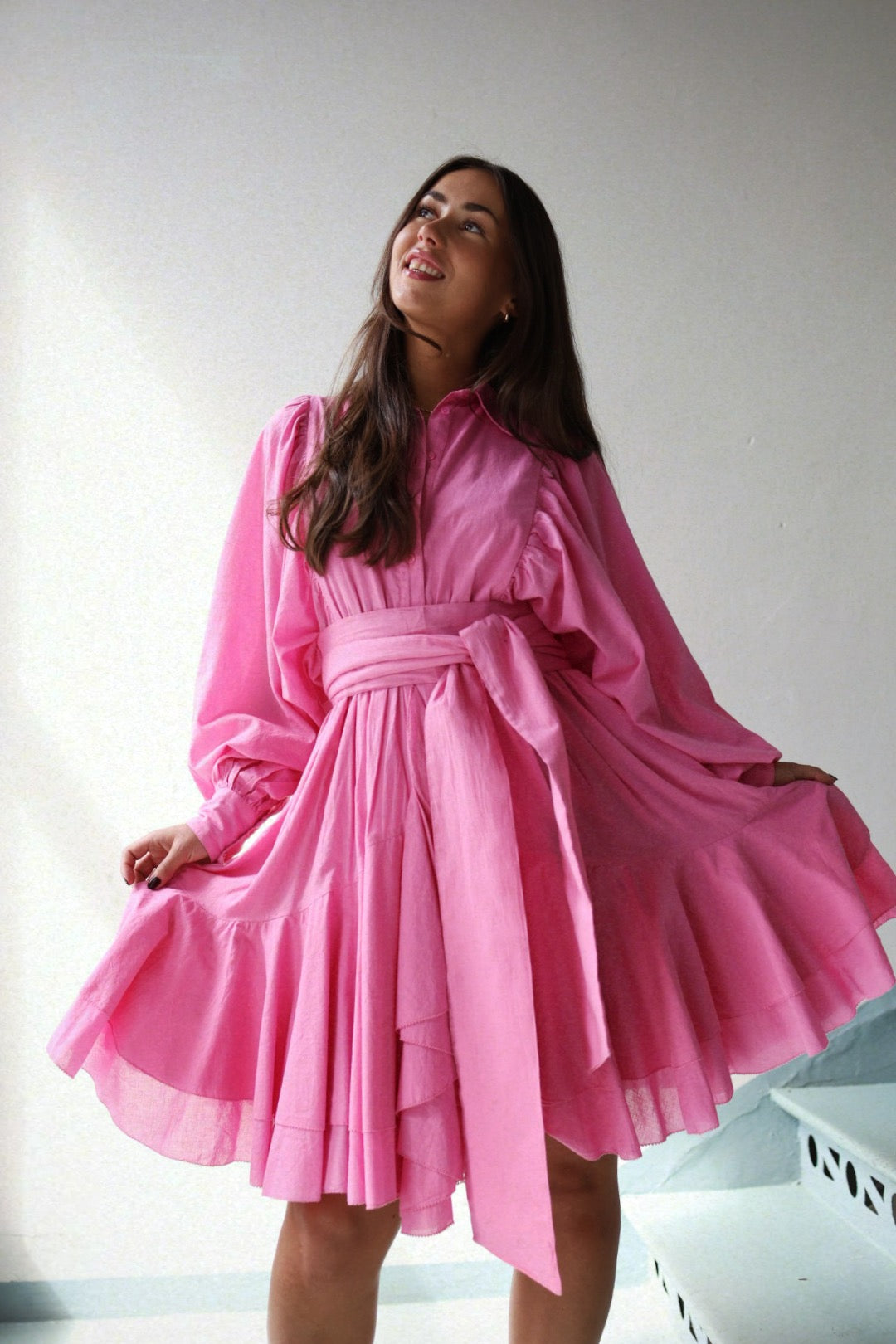 Cotton Ranch Dress - Pink