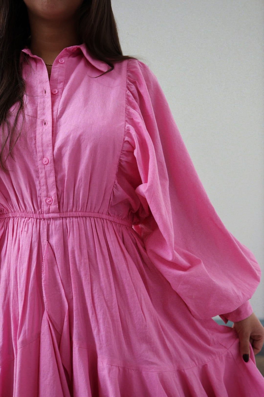 Cotton Ranch Dress - Pink