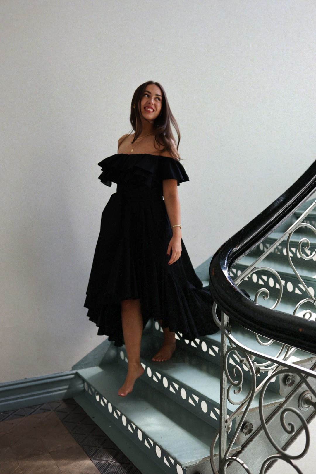 Senorita Cotton Dress - Black