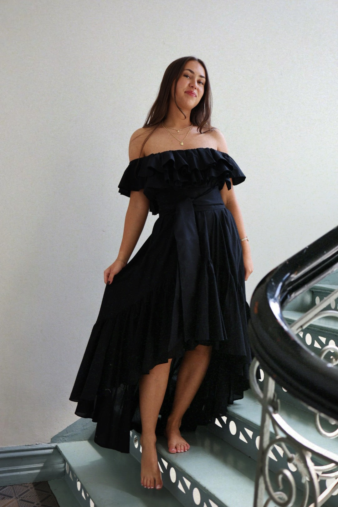 Senorita Cotton Dress - Black