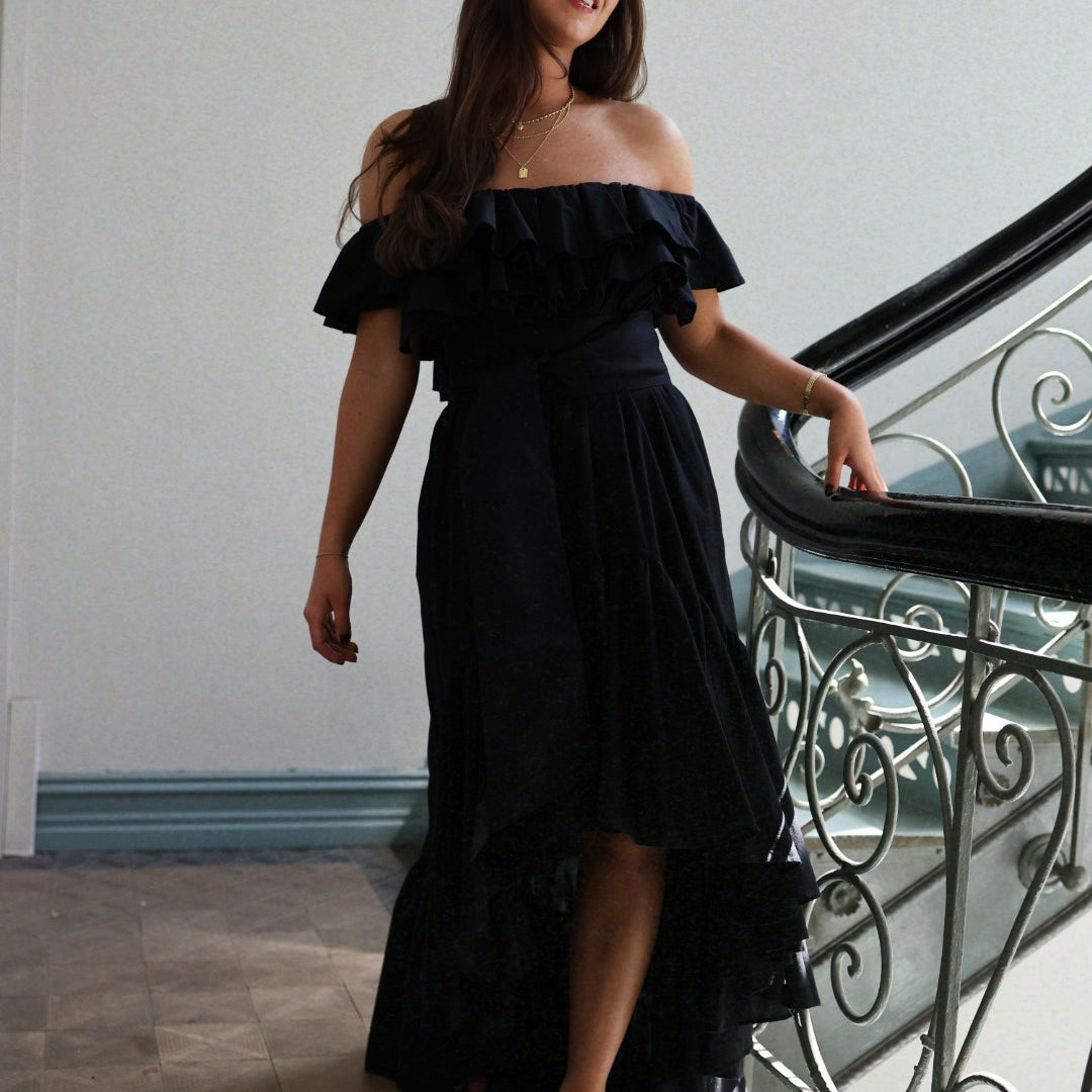 Senorita Cotton Dress - Black
