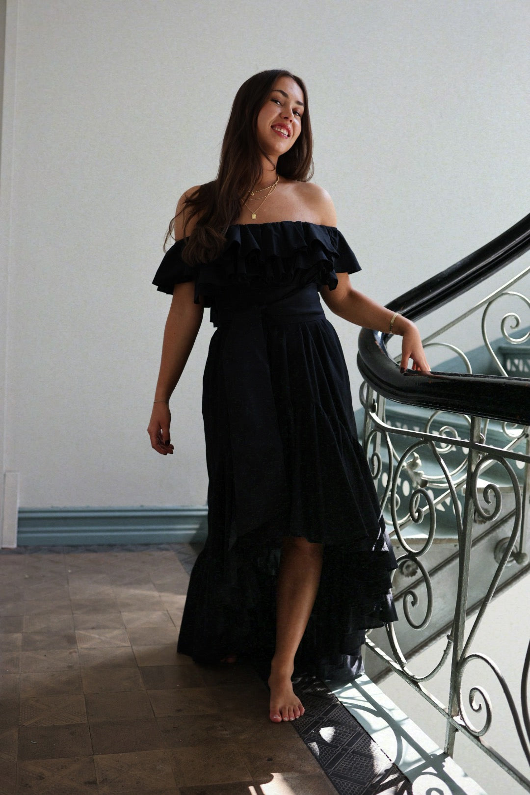 Senorita Cotton Dress - Black