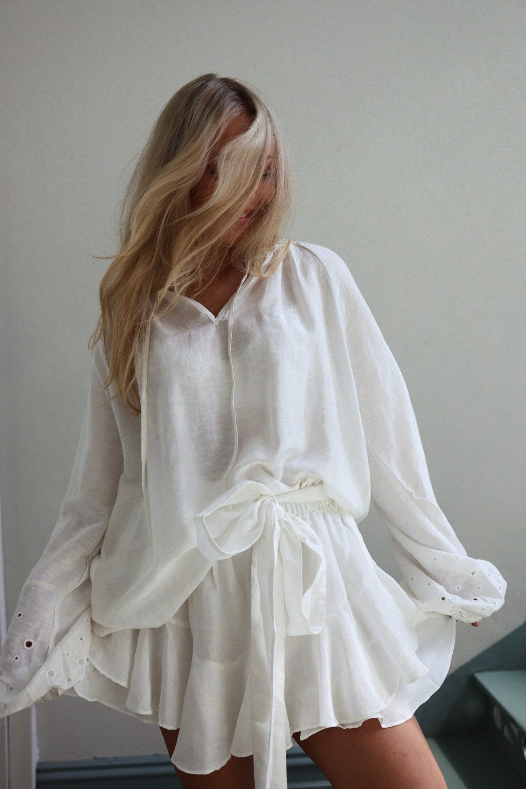 Breezy Skirt Shorts - Offwhite