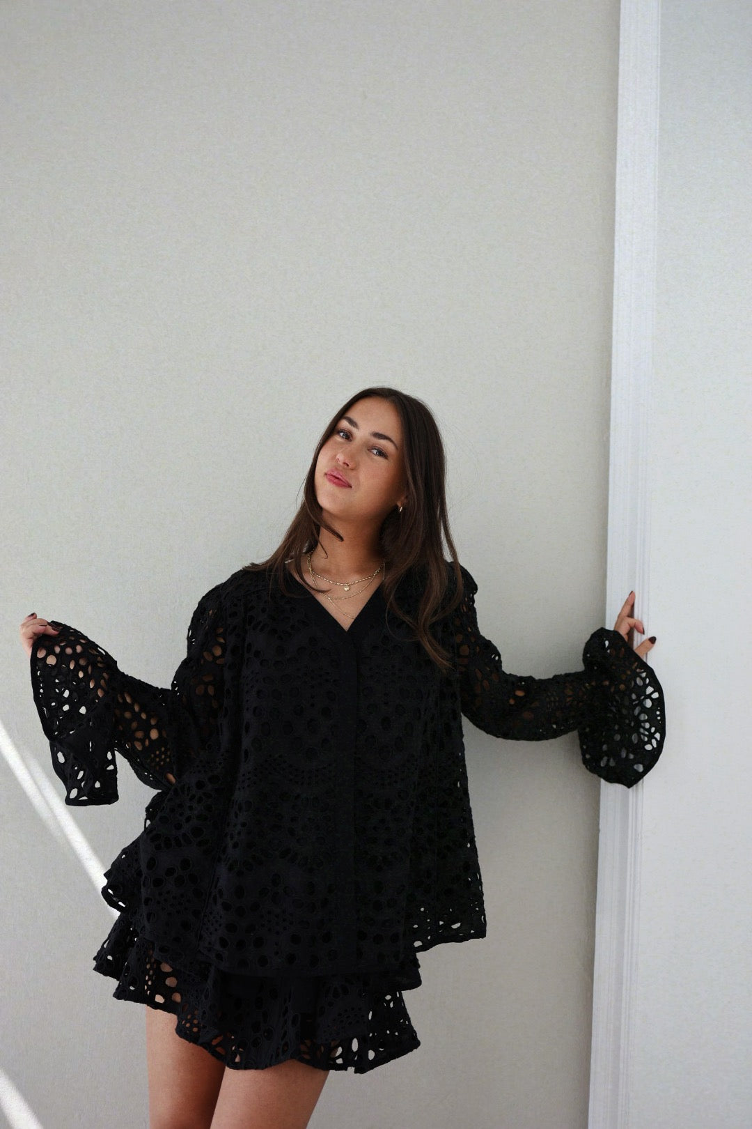 Chiffy Resort Blouse - Black