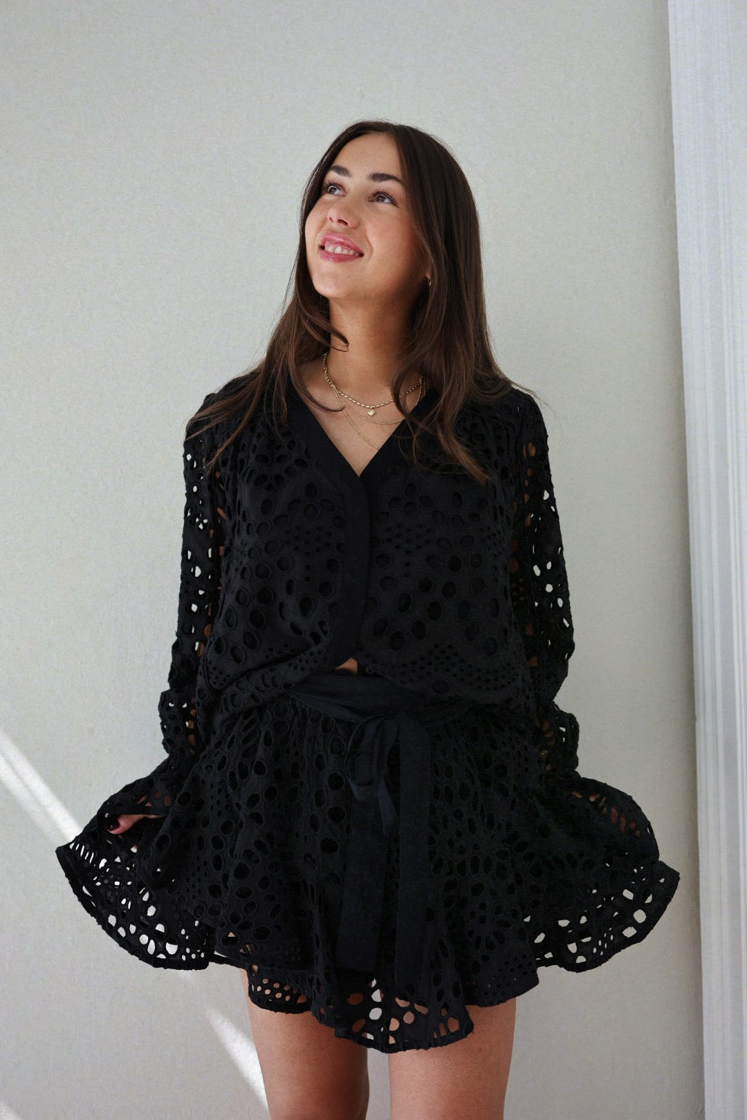 Chiffy Skirt Shorts - Black