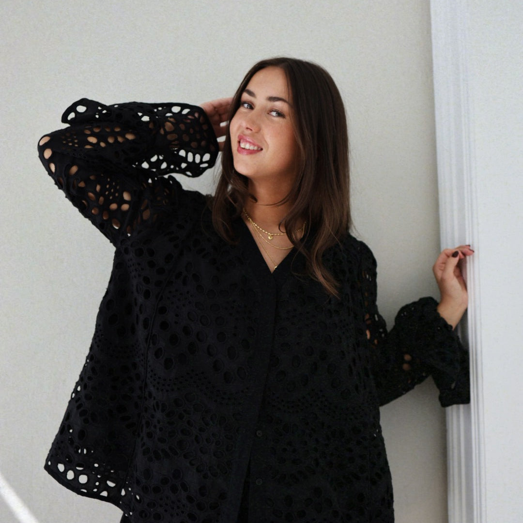 Chiffy Resort Blouse - Black