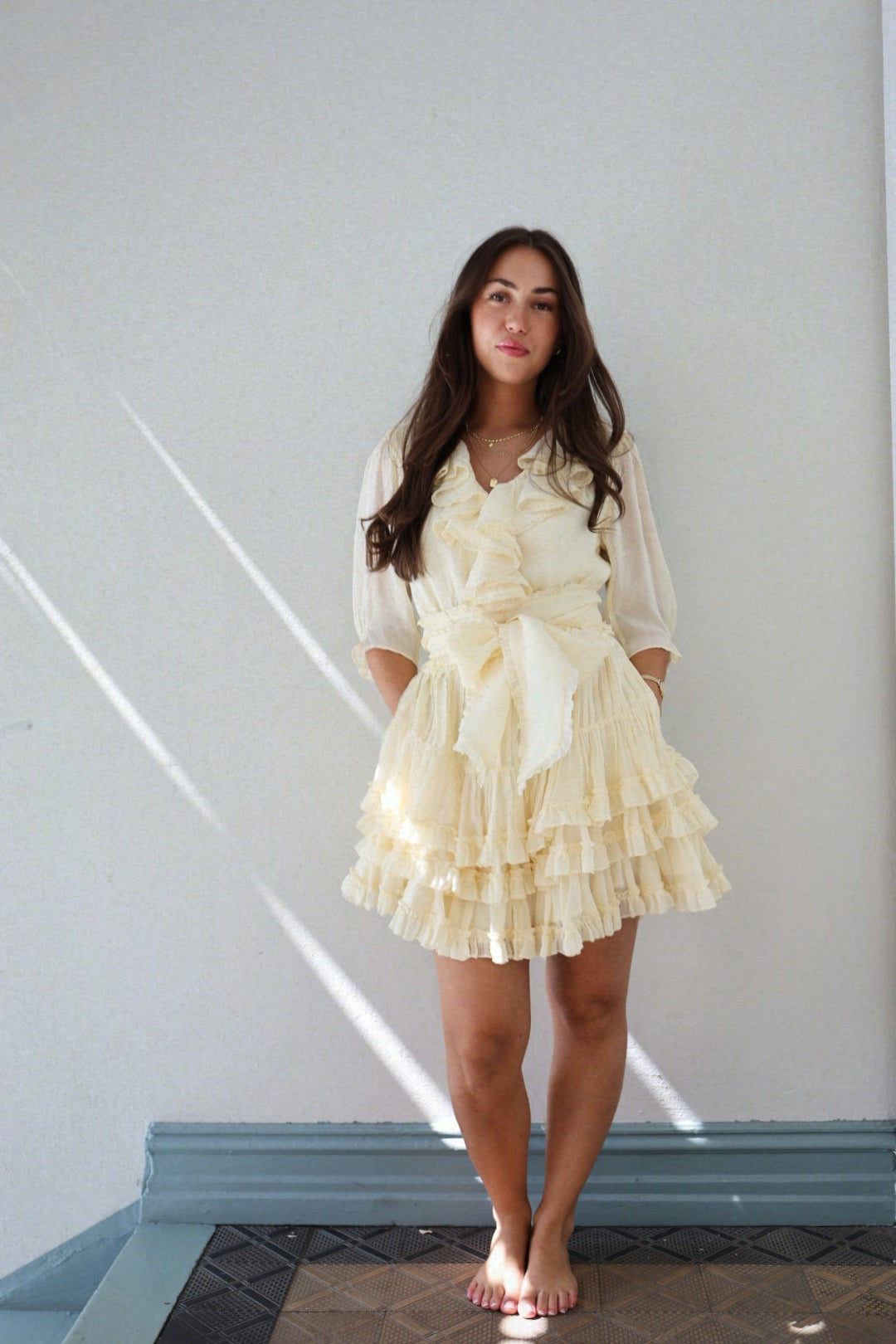 Love Frill Dress - Soft Butter