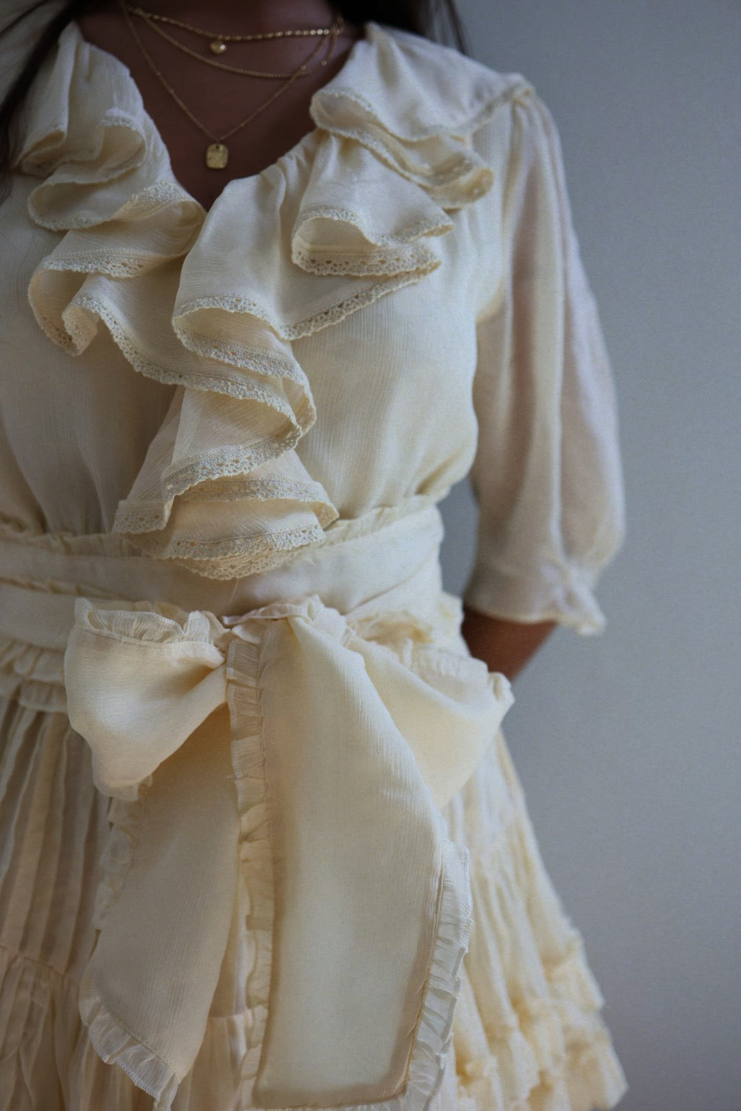 Love Frill Dress - Soft Butter