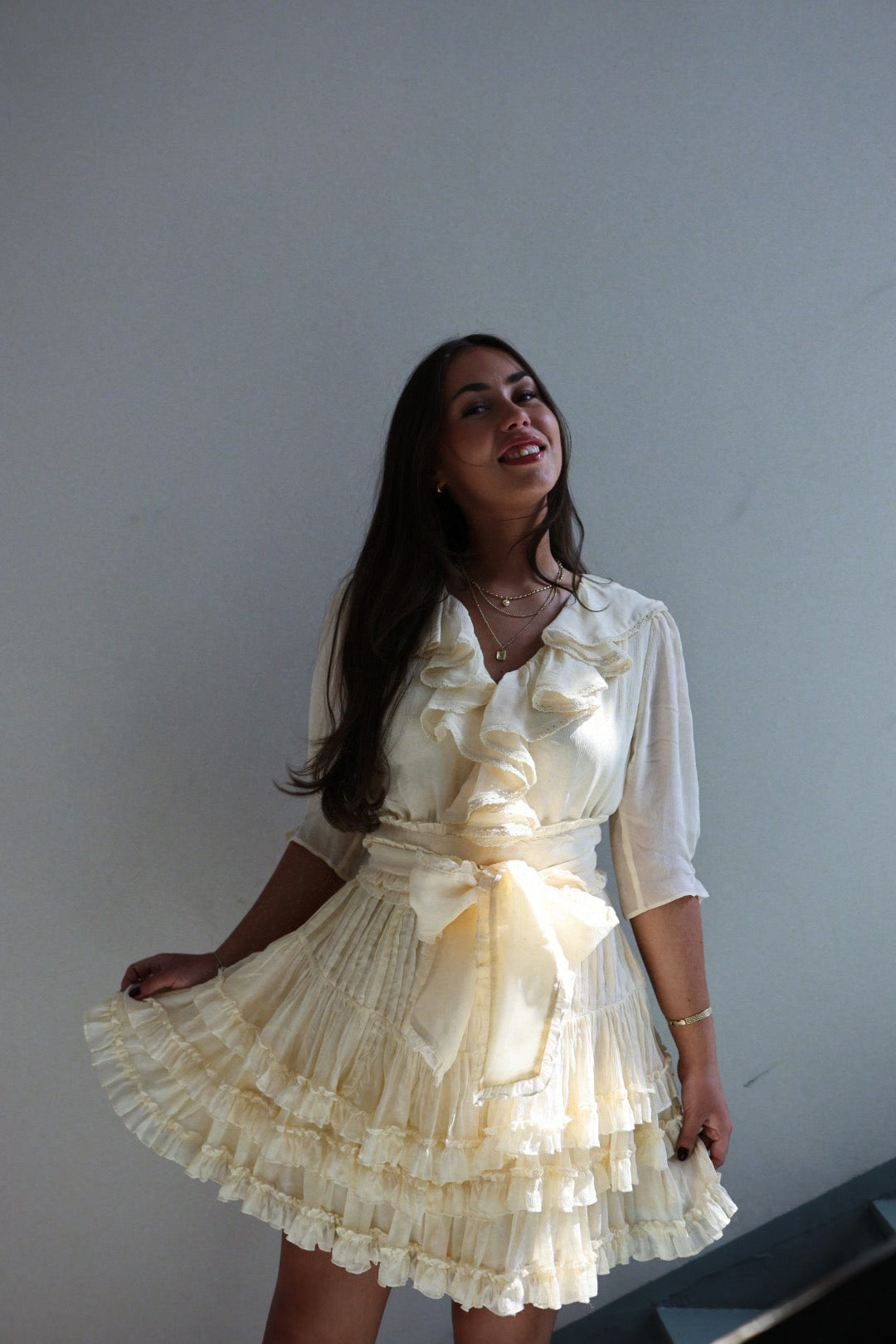 Love Frill Dress - Soft Butter