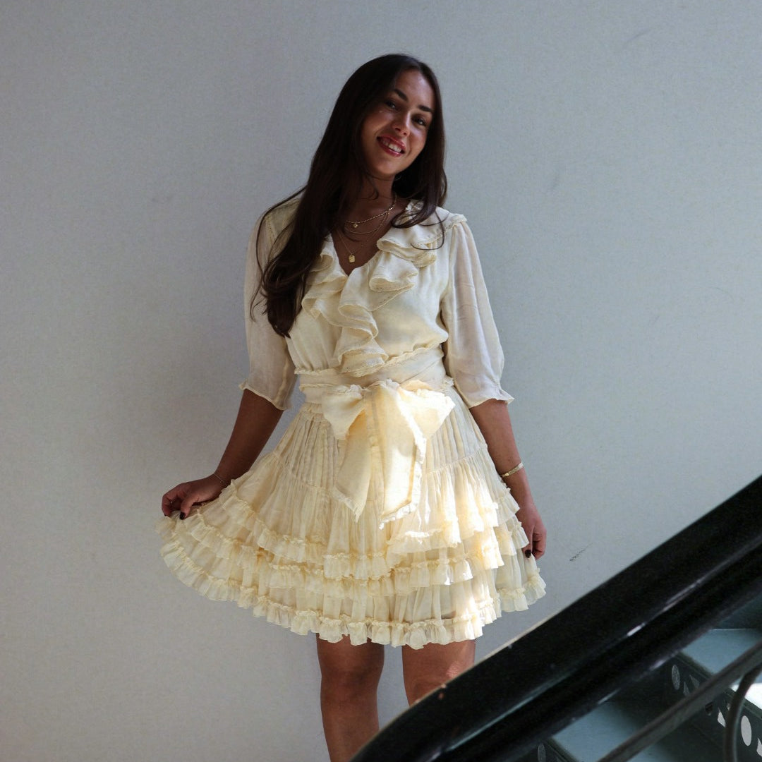 Love Frill Dress - Soft Butter