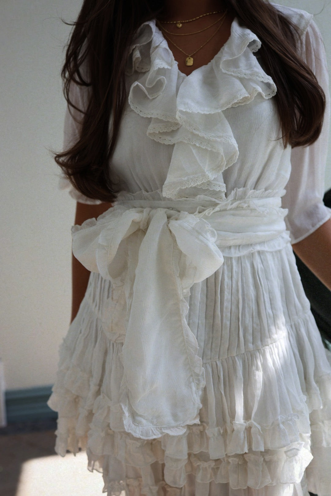 Love Frill Dress - White