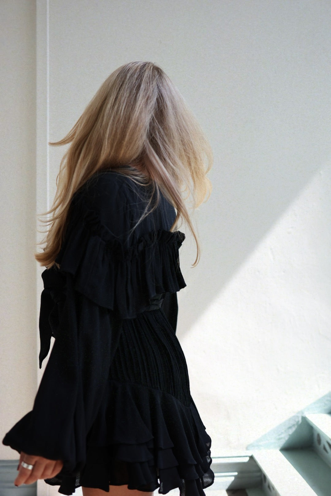 Party Frill Dress - Black