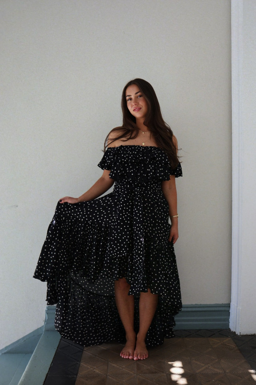 Napoli Dress - Black Dot