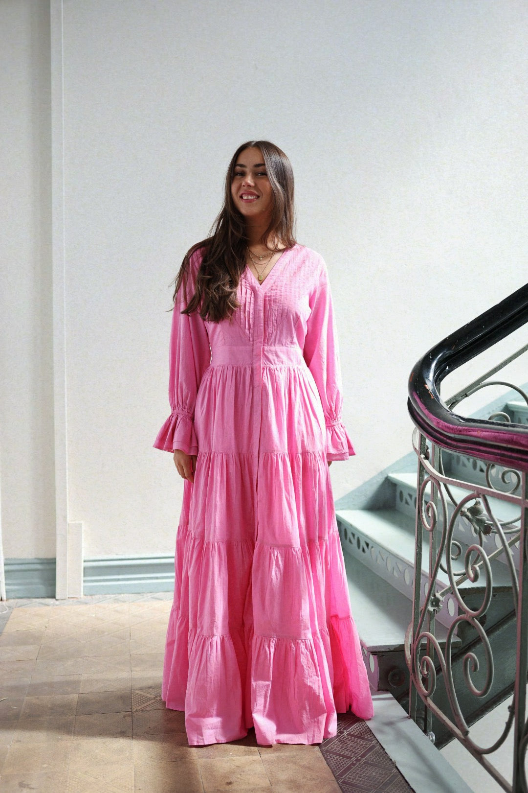 Coco Cotton Dress - Pink