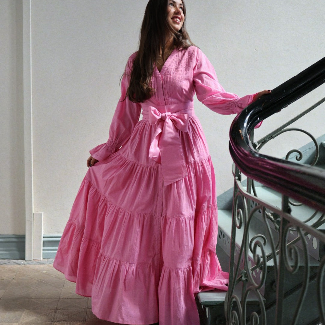 Coco Cotton Dress - Pink